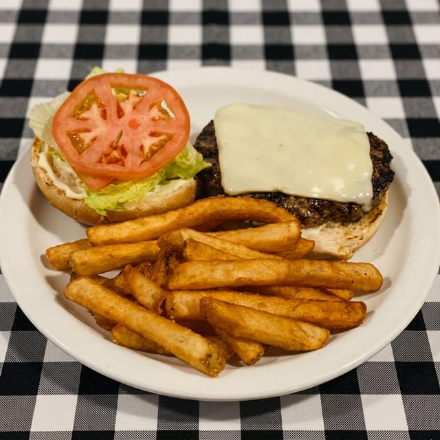 Pit Deluxe Cheese Burger.